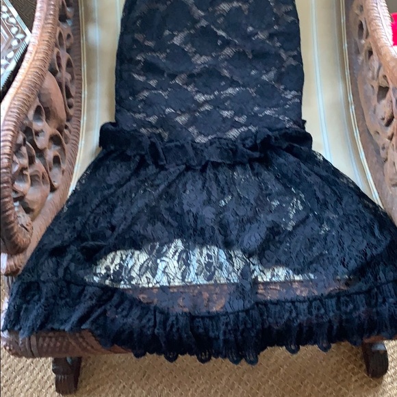 NIGHTCAP CLOTHING VICTORIAN SOFT FRENCH LACE MAXI DRESS IN BLACK SIZE S - Picture 10 of 13